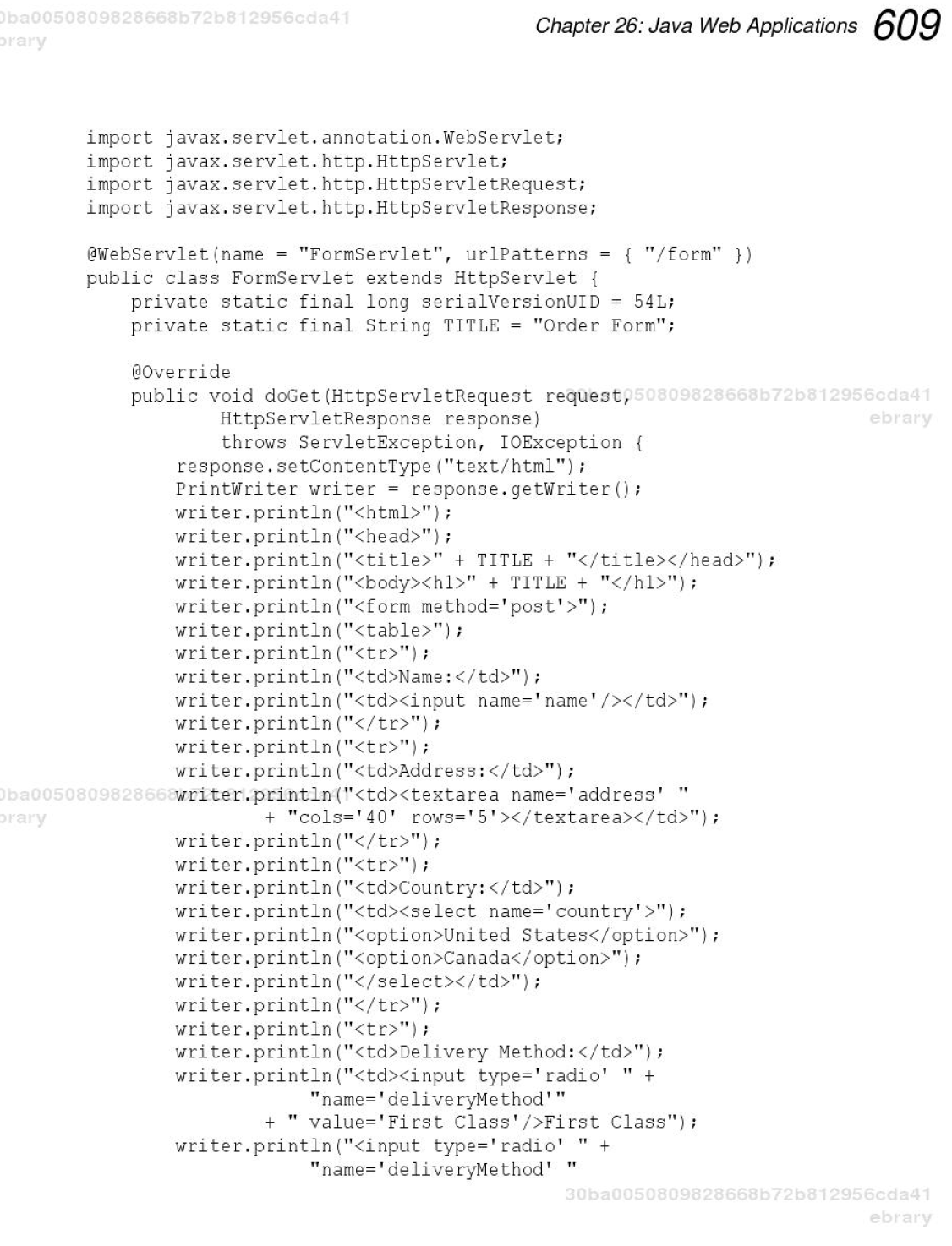 form using the code in page 608 - 611 (Pages are attatched)