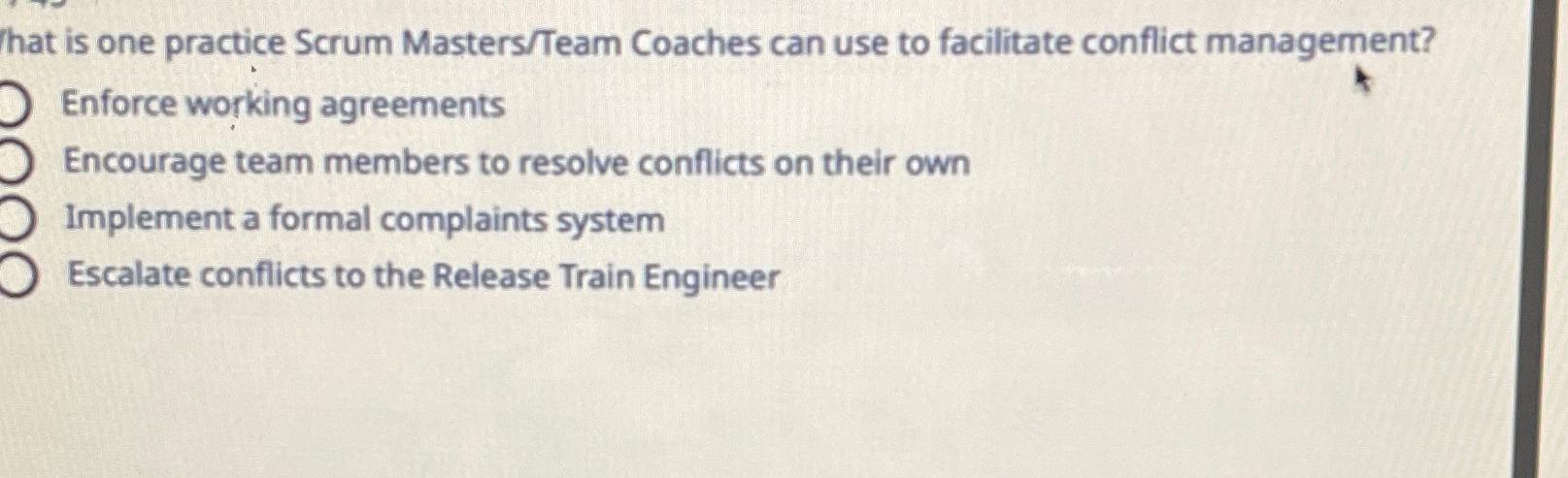  hat is one practice Scrum Masters/Team Coaches can use to facilitate