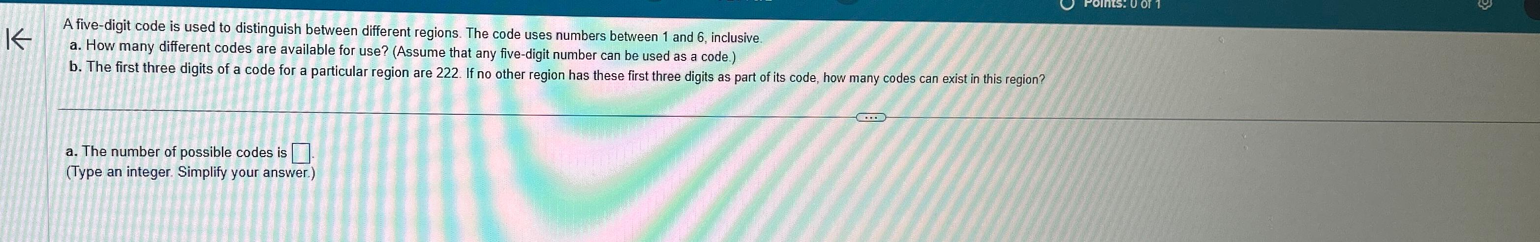  A five-digit code is used to distinguish between different regions. The
