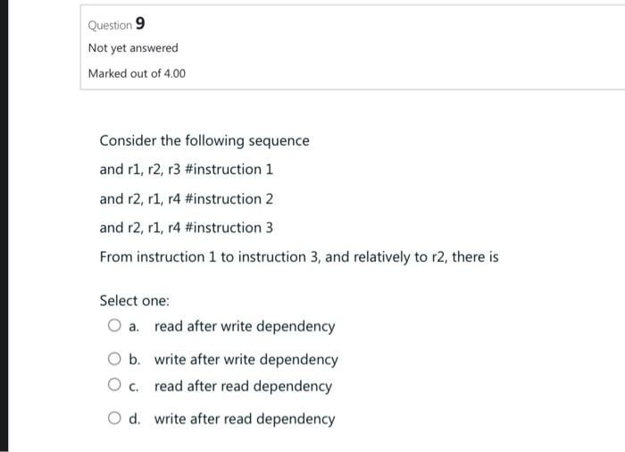  9 i need help quickly plz 10) Question 9 Not yet