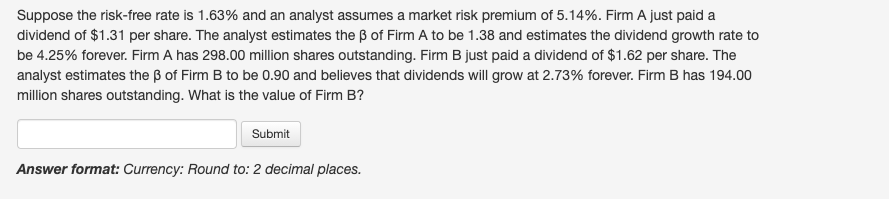  please write out the full answer Suppose the risk-free rate is