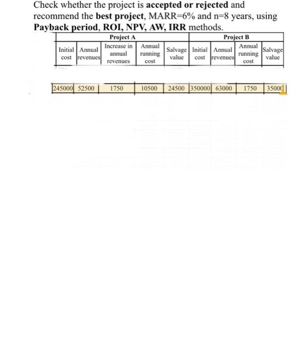  Check whether the project is accepted or rejected and recommend the