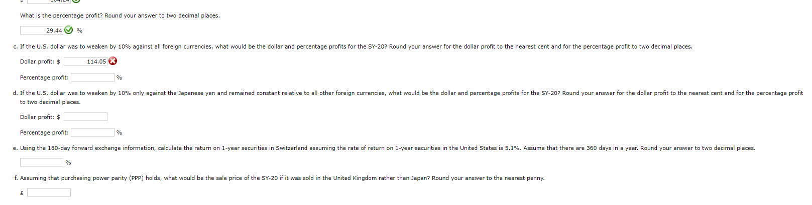 help with C though F conditions that could adversely affect dollar exchange