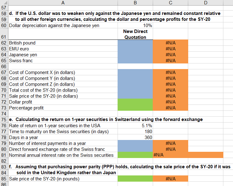 many units of each foreign currency a U.S. dollar would buy, column