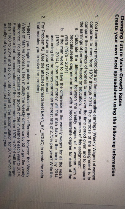  Changing Future Value Growth Rates Create your own Excel spreadsheet using