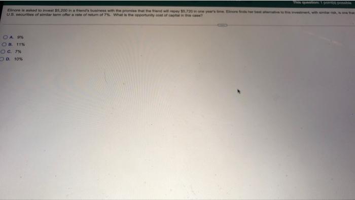 year's time. Test: Exam 2 - AT-ROME ENATV WUNIVSTO Ellinore is asked