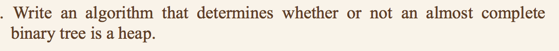 Write an algorithm that determines whether or not an almost complete