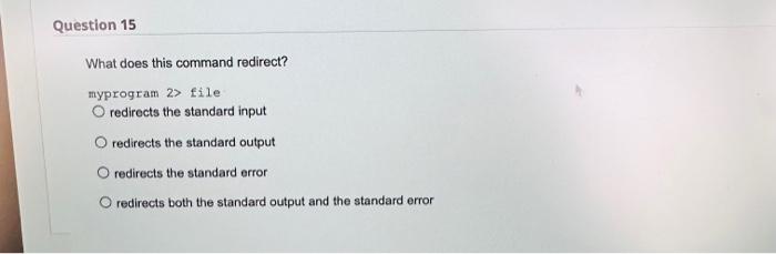 creates a new file Which command repeats the last command? $? 13