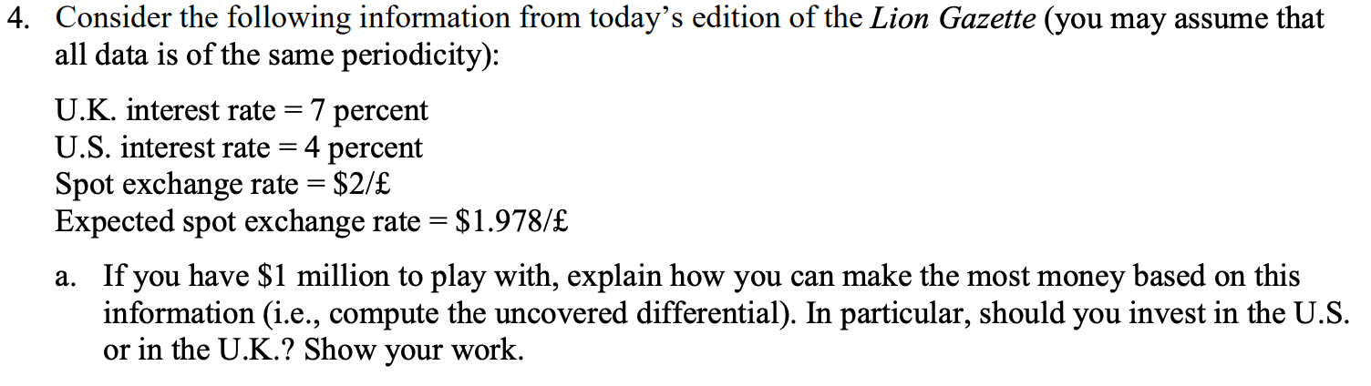 rate parity formula) do you earn zero profits and have no monetary
