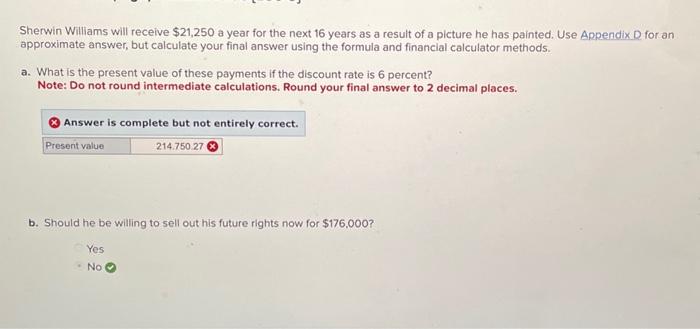  Sherwin Williams will receive $21,250 a year for the next 16