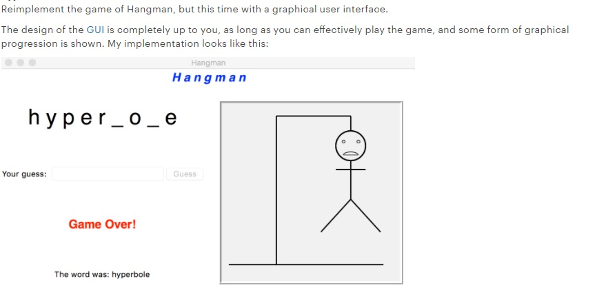 Here is a simple Python hangman game program: #!/usr/bin/python import random from