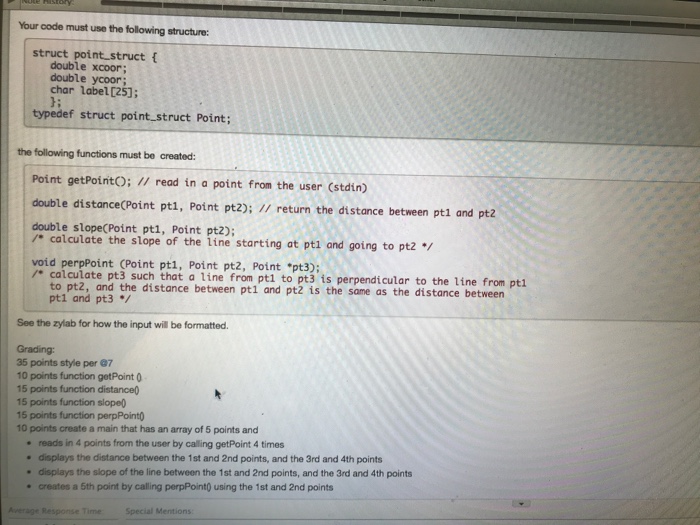  !!!! In C language only Please !!!! !!!! In C language
