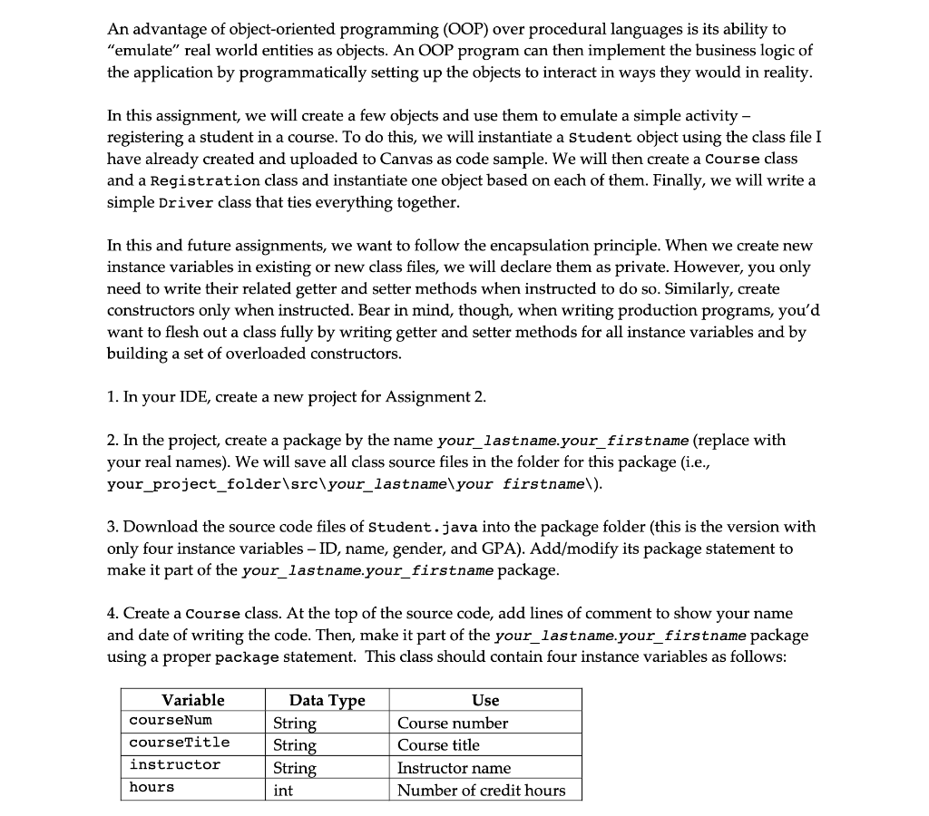  This is the student. java file down below /* Demo for: