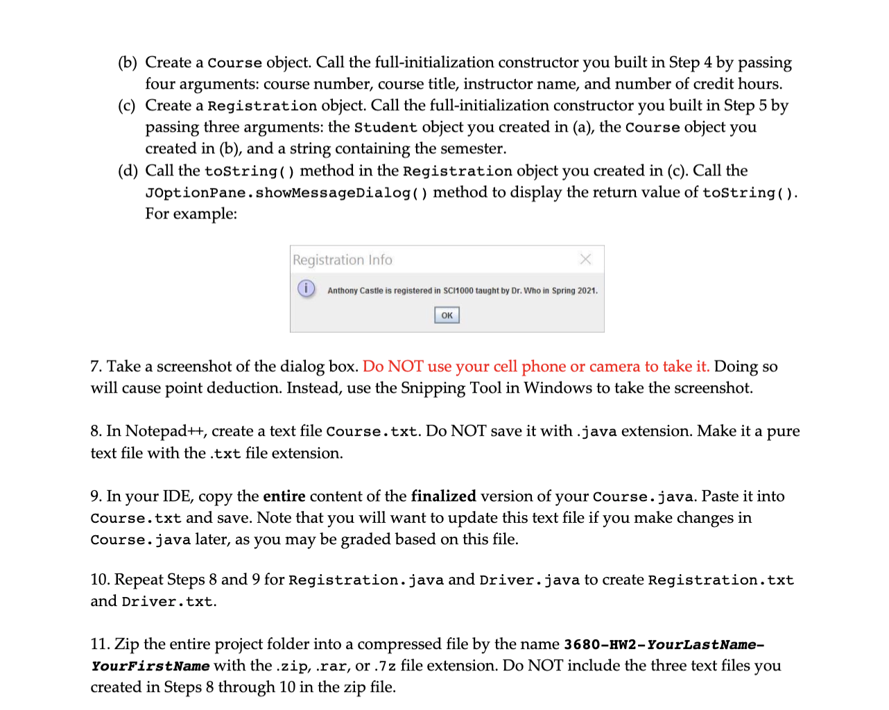 test it, create and structure proper folders for the bcis3680.demo.students package and