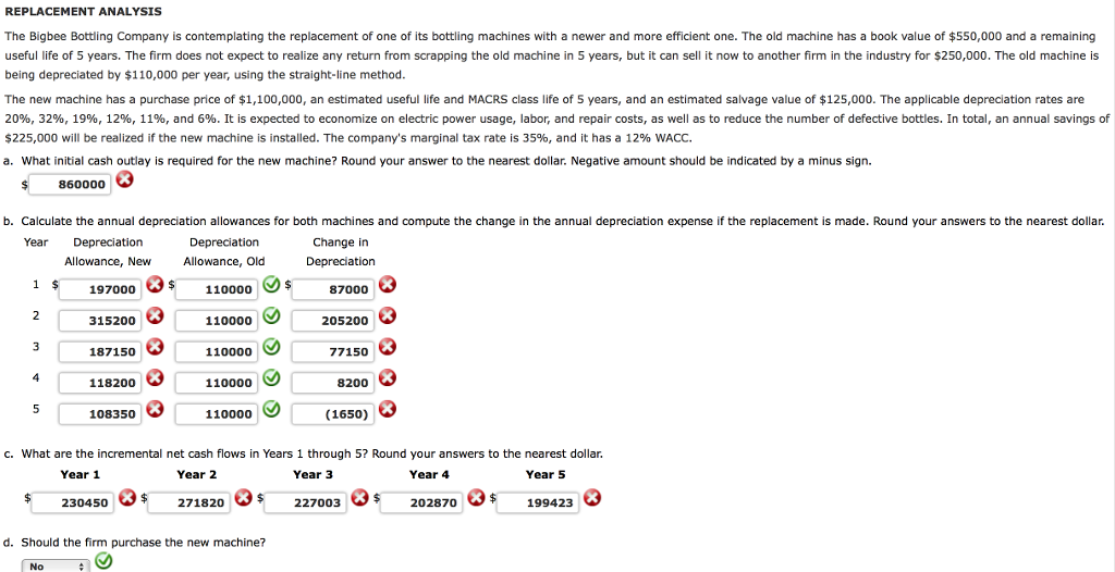 REPLACEMENT ANALYSIS The Bigbee Bottling Company is contemplating the replacement of