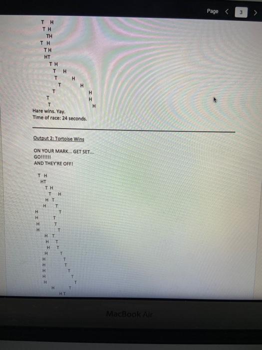 a 'course of 50 spaces. Each animal starts at the 'starting line