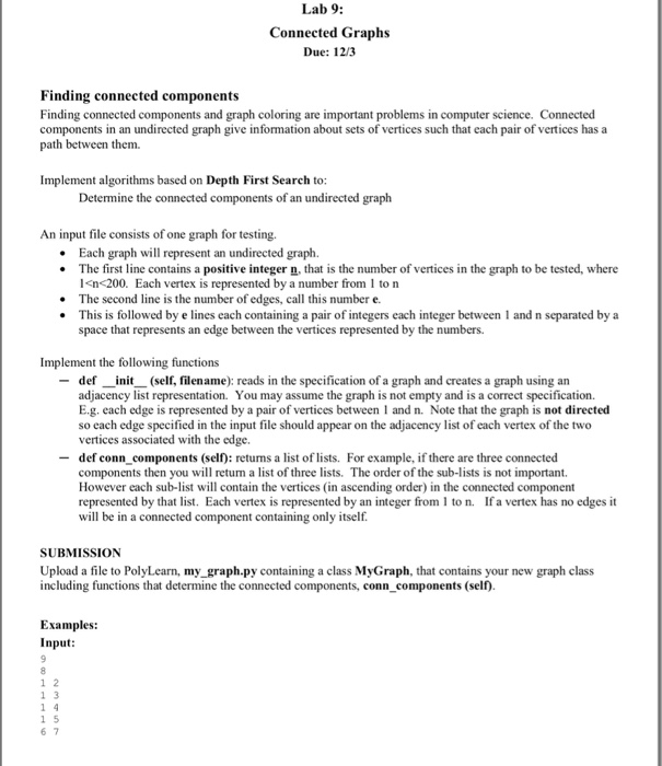  Python3 finding connected components based on DFS Plz help me implement