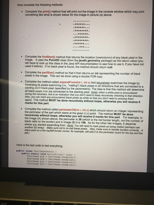 pixels which are either black or white. The pixels can be accessed