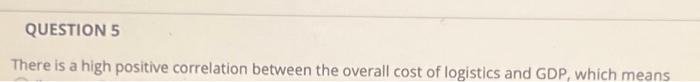  There is a high positive correlation between the overall cost of