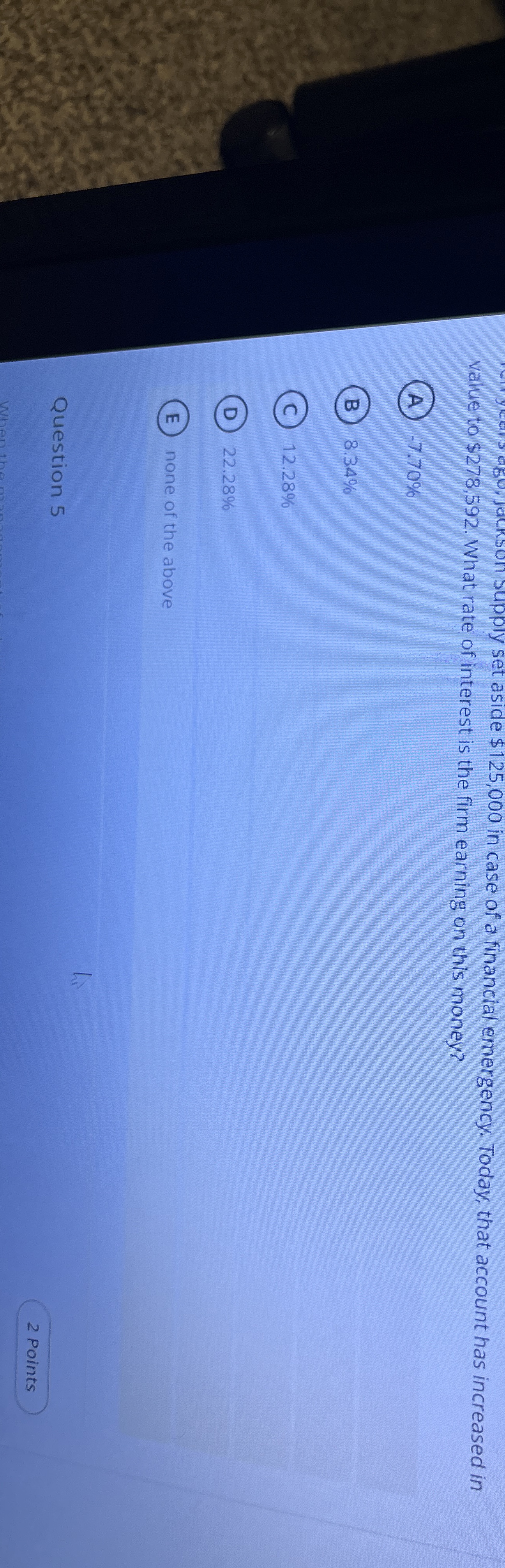  value to $278,592. What rate of interest is the firm earning
