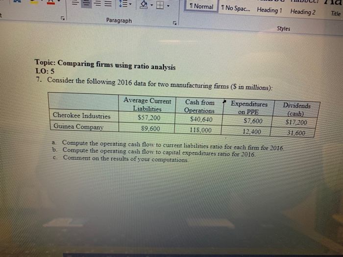  1 Normal 1 No Spac... Heading 1 Heading 2 Title Paragraph