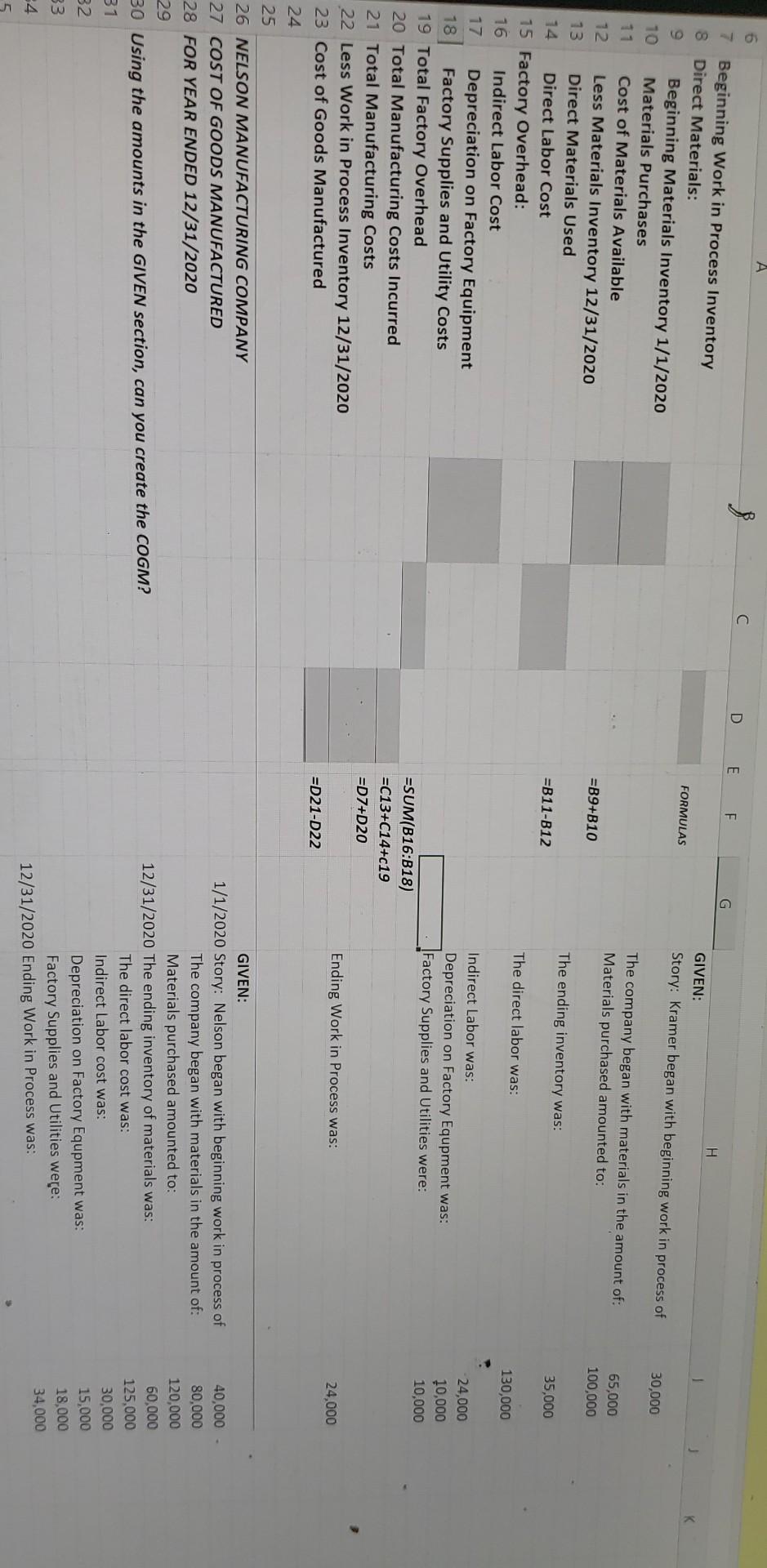 H K GIVEN: Story: Kramer began with beginning work in process of