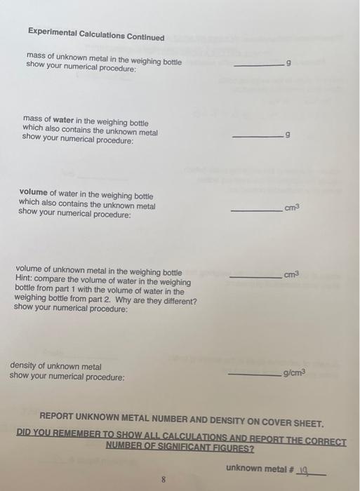water SS. 3267 mass of glass-stoppered weighing bottle filled with unknown liquid