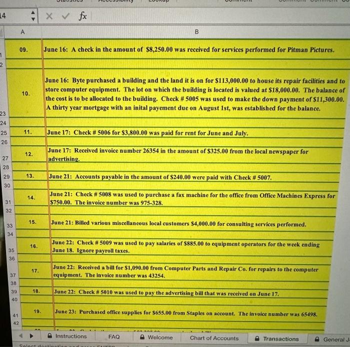 $531.00 are owed by Byte for three days, June 2830. Ignore payroll