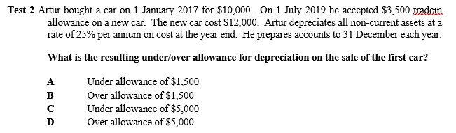Can someone help me with this question + calculations Test 2 Artur