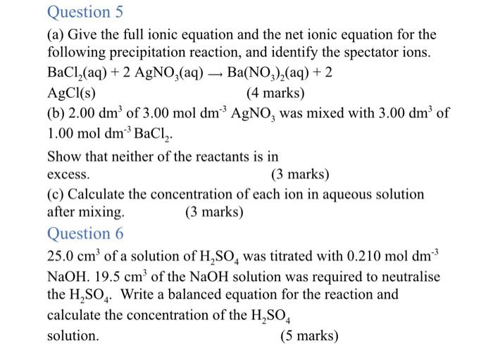 need help ik quest 5 and 6 please Question 5 (a) Give