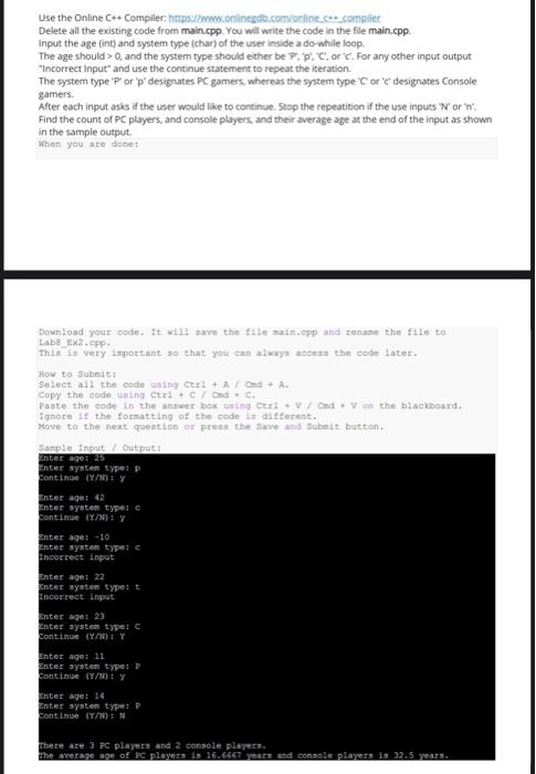  Use the Online C++ Compiler; httpsidwowy.onlintsdb comvonline cu+_compiler Delete all the