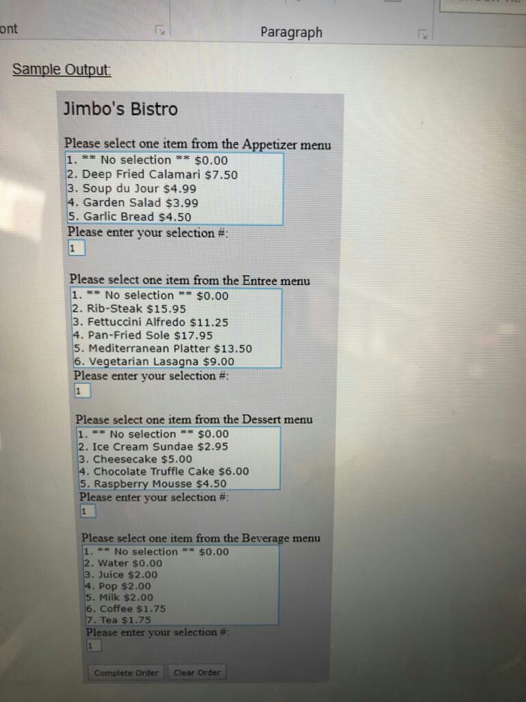 suitable comments 1 15 Total Problem Description You're opening a new restaurant,