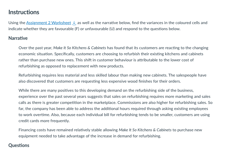 below, find the variances in the coloured cells and ndicate whether they