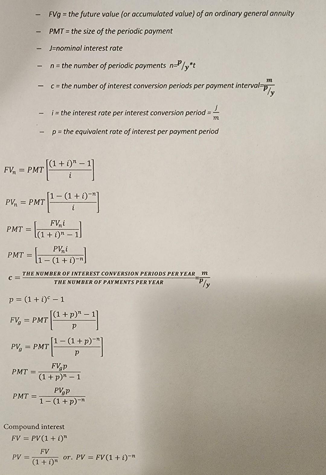  - \\( F V g= \\) the future value (or accumulated
