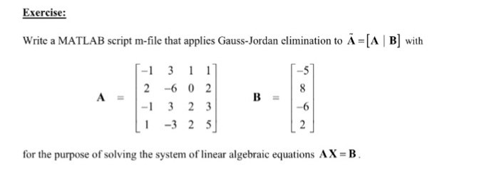  please to write the matlab code Exercise: write a MATLAB script