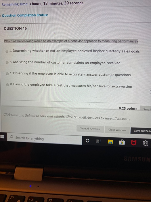 QUESTION 14 Fundamental characteristics of a job that a company values and