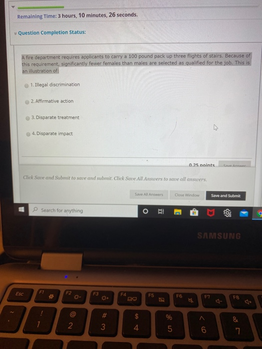 Save and Submit to save and submit. Click Save All Answers to
