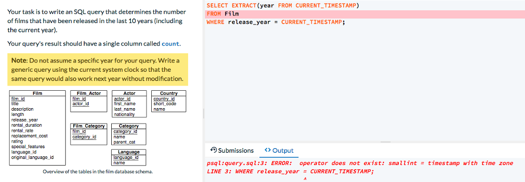  *SQL QUESTION* I couldn't get the correct answer from my solutions,