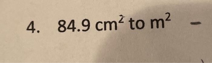  1 4. 84.9 cm to m2