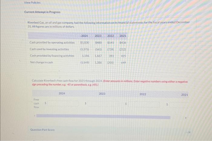  Current Attempt in Progress Riverbed Gas, an oll and gas company,