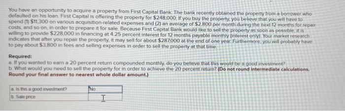 Please share the solution on excel. You have an opportunity to acquire
