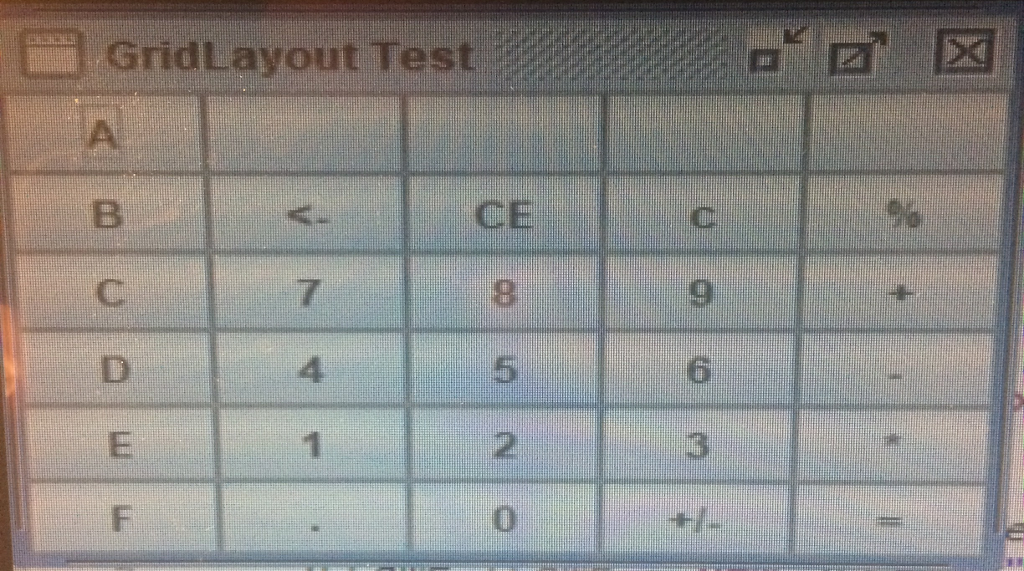 calculator layout but i want to add radio buttons which will allow