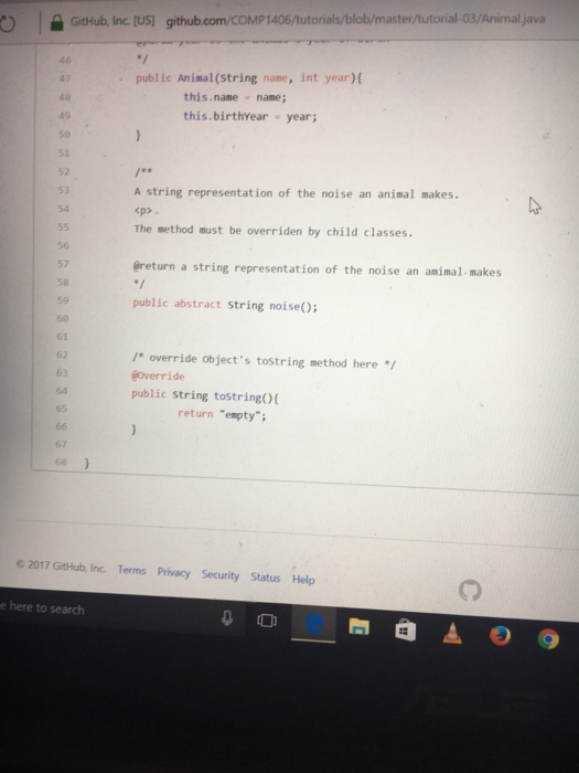 that it prints out the animals name and age. Note: assuming your