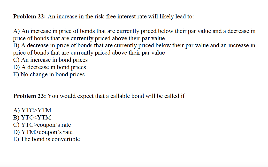 CAN SOMEONE PLEASE ANSWER THESE STEP BY STEP! Problem 22: An