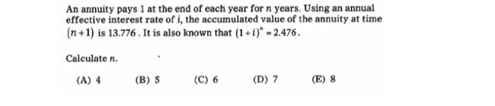  Financial Mathematics question, please use formulas and handwritten work rather than