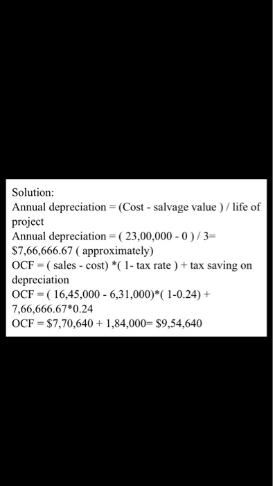 new three year expansion project that requires an initial fixed asset investment