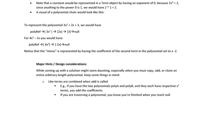single term, and one representing a 2 constructors o A constructor that