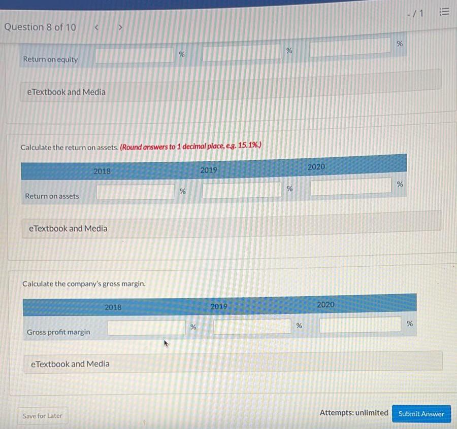 8 of 10 View Policies Current Attempt in Progress (ROE, ROA, and