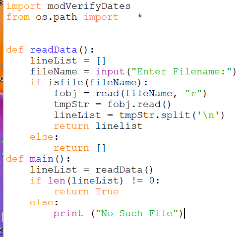 the dates please. Create a main function that: o Reads the information