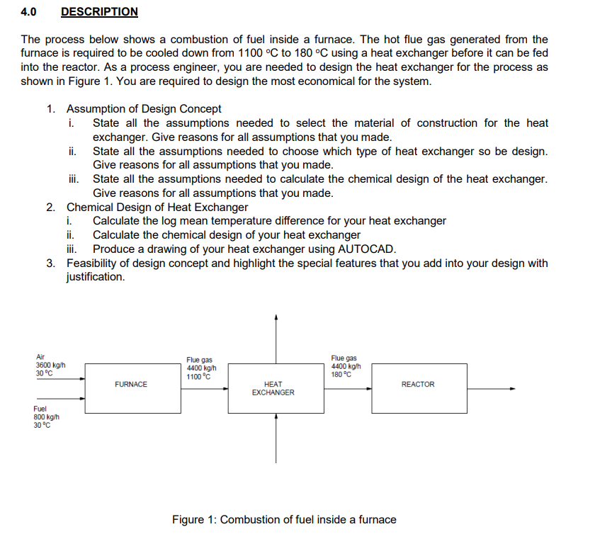 help me no 2 and 3 please !!! 4.0 DESCRIPTION The